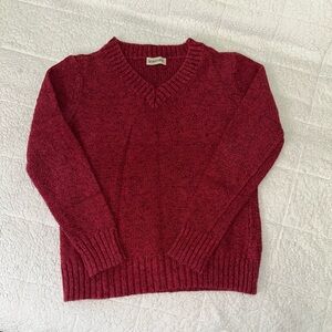 St. John's Bay Deep Red V-Neck Sweater